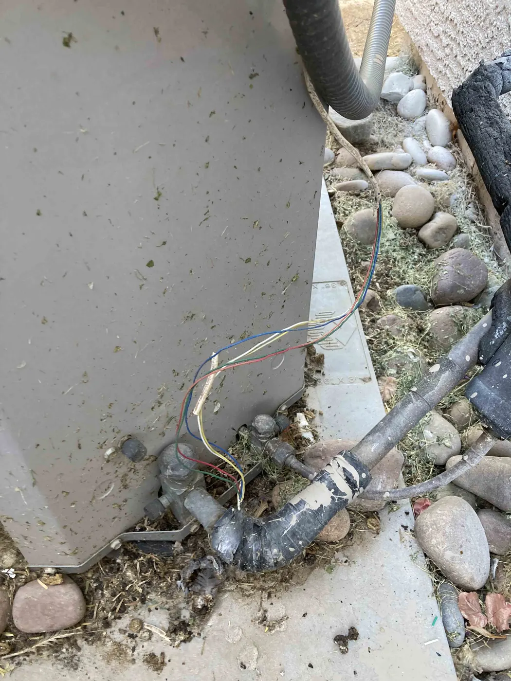Damaged line set insulation found during service